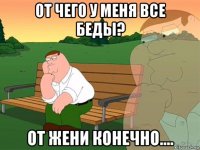 от чего у меня все беды? от жени конечно....