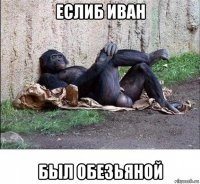 еслиб иван был обезьяной