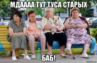 мдаааа тут туса старых баб!