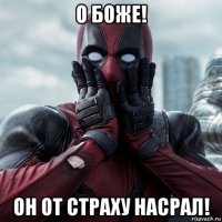 о боже! он от страху насрал!