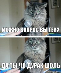 можно вопрос вы гей? да ты чо дурак шоль