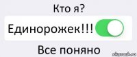 Кто я? Единорожек!!! Все поняно