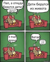 Пап, а откуда берутся дети? Дети? Дети берутся из живота а ещё врача Ватаф А я видел откуда берутся