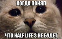 когда понял что half life 3 не будет