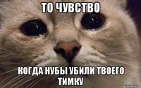 то чувство когда нубы убили твоего тимку