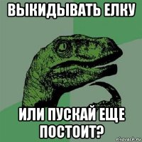 выкидывать елку или пускай еще постоит?