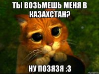 ты возьмешь меня в казахстан? ну позязя :3