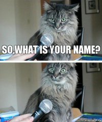 So,what is your name? 