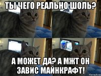 ты чего реально шоль? а может да? а мжт он завис майнкрафт!