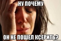 ну почему он не пошел ксерить?