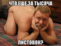 что еще за тысяча листовок?