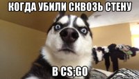 когда убили сквозь стену в cs;go