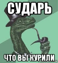 сударь что вы курили