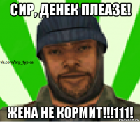 сир, денек плеазе! жена не кормит!!!111!