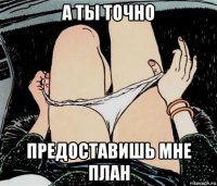 а ты точно предоставишь мне план