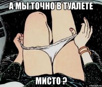 а мы точно в туалете мисто ?