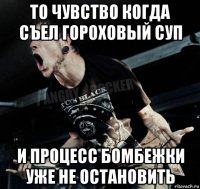 то чувство когда съел гороховый суп и процесс бомбежки уже не остановить