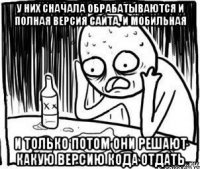 у них сначала обрабатываются и полная версия сайта, и мобильная и только потом они решают какую версию кода отдать