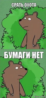 Срать охота бумаги нет