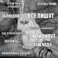 Зачем личку открывала Я лилипут Все пишут Коноплянко заебал Еще и ноги жирные Кто вы такие Что вам надо Ублюдки Как жить Миллионы сообщений