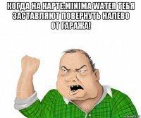 когда на карте:minima water тебя заставляют повернуть налево от гаража! 