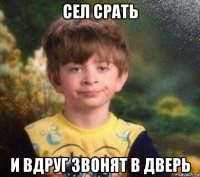 сел срать и вдруг звонят в дверь