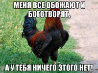 меня все обожают и боготворят, а у тебя ничего этого нет!