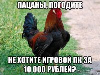 пацаны, погодите не хотите игровой пк за 10 000 рублей?