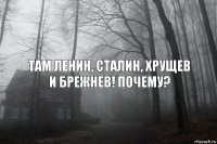 Там Ленин, Сталин, Хрущев и Брежнев! Почему?