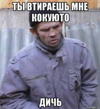 ты втираешь мне кокуюто дичь