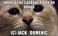 никогда не сдавайся, иди до конца (c) jack_domenic