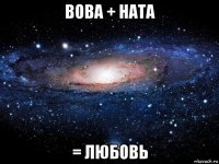 вова + ната = любовь