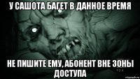 у сашота багет в данное время не пишите ему, абонент вне зоны доступа