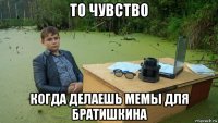 то чувство когда делаешь мемы для братишкина