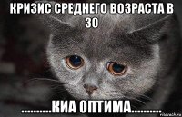 кризис среднего возраста в 30 ..........киа оптима..........