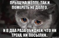 прыщ на жёппе, так и помереть не долго, и в два раза обидней, что ни трека, ни посылки..