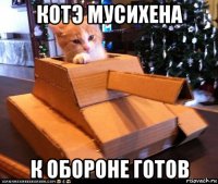 котэ мусихена к обороне готов