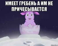 имеет гребень а им не причесывается 