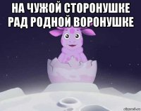 на чужой сторонушке рад родной воронушке 