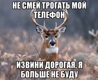 не смей трогать мой телефон извини дорогая, я больше не буду