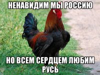 ненавидим мы россию но всем сердцем любим русь