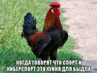  когда говорят что спорт и киберспорт это хуйня для быдла