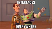 interfaces everywhere