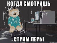 когда смотришь стрим леры