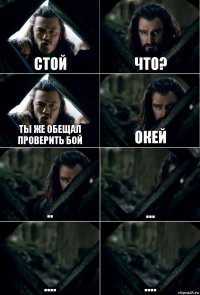 стой что? ты же обещал проверить бой окей .. ... .... ....