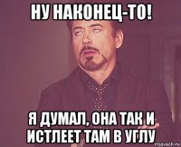 ну наконец-то! я думал, она так и истлеет там в углу