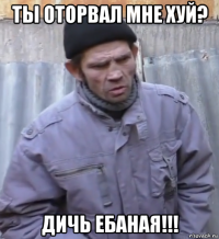 ты оторвал мне хуй? дичь ебаная!!!