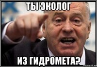 ты эколог из гидромета?