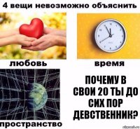 Почему в свои 20 ты до сих пор девственник?