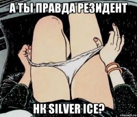 а ты правда резидент нк silver ice?